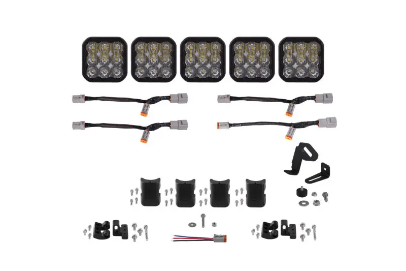 Diode Dynamics Ss5 Pro Universal Crosslink 5-Pod Lightbar - White Driving 1