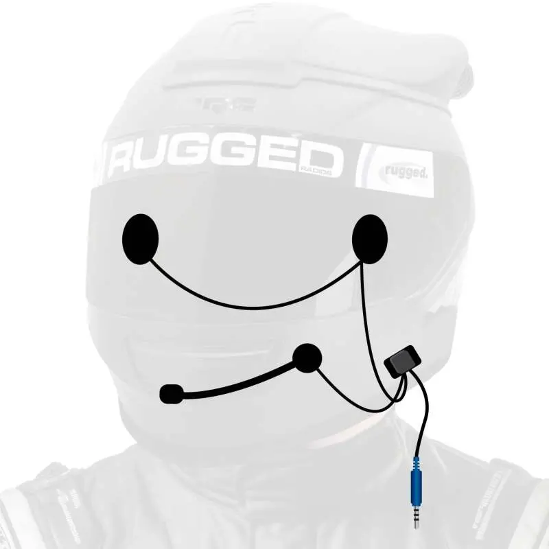 Rugged Radios Super Sport Wired Helmet Kit With Alpha Audio Speakers & Mic 1