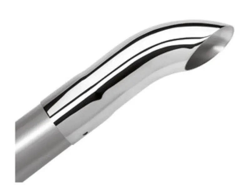 Borla Universal Polished Tip Single Round Turndown/Turnout (Inlet 2 1/4In. Outlet 2 1/4In) 1