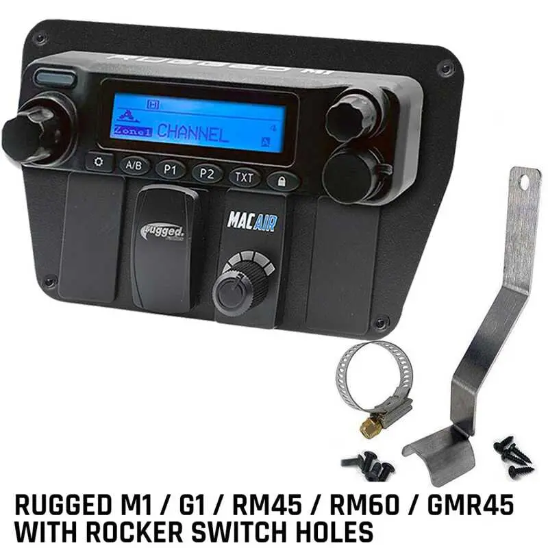 Rugged Radios Can-Am Commander Intercom/Radio Mount M1/G1/Rm45/Rm60/Gmr45 W/Switch Holes 1