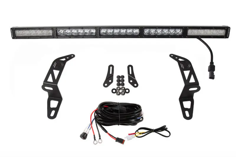 Diode Dynamics 18-21 Jeep Jl Wrangler/Gladiator Ss30 Bumper Bracket Kit - White Combo (Single) 1