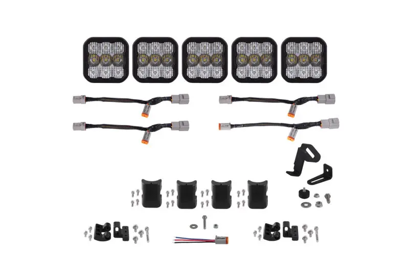 Diode Dynamics Ss5 Pro Universal Crosslink 5-Pod Lightbar - White Combo 1