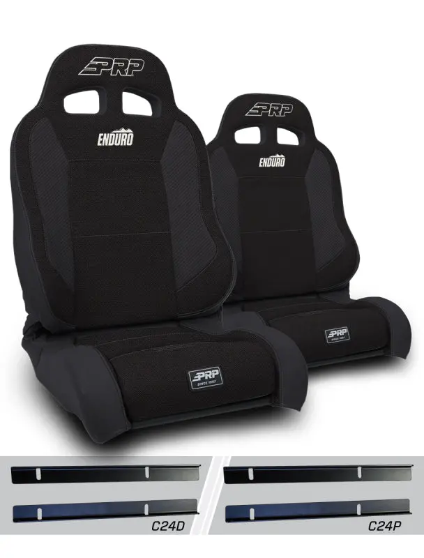 Prp 03-06 Jeep Wrangler Tj Enduro Elite Suspension Seat - Trek Edition - Black (Pair) 1