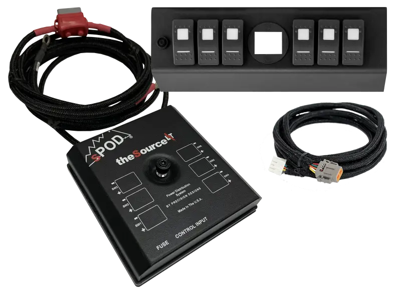 Spod 07-08 Jeep Wrangler Jk Sourcelt W/ Genesis Adapter And Blue Led Switch Panel 1