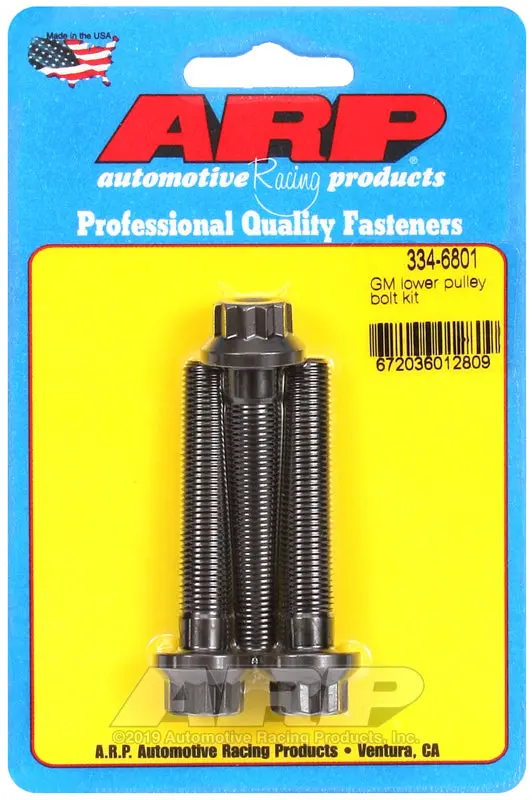 Arp Gm Small Block / Big Block 3 Bolt 12Pt Lower Pulley Bolt Kit 1