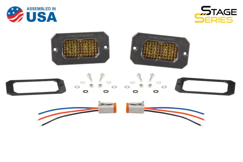 Diode Dynamics Stage Series 2In Led Pod Sport - Yellow Combo Flush Abl (Pair) 2