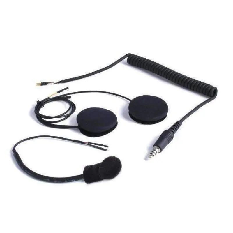 Rugged Radios Peltor 4-Conductor Helmet Kits Mic / 1/8 Ear Bud Jack / Coil Cord / Straight 1
