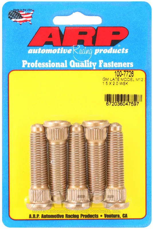 Arp Gm Late Model M12 X 1.5 X 2.0 Wheel Stud Kit 1