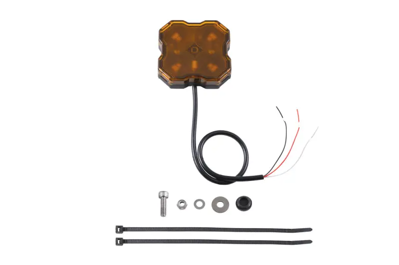 Diode Dynamics Stage Series Single Color Led Rock Light - Amber Hookup (One) 1