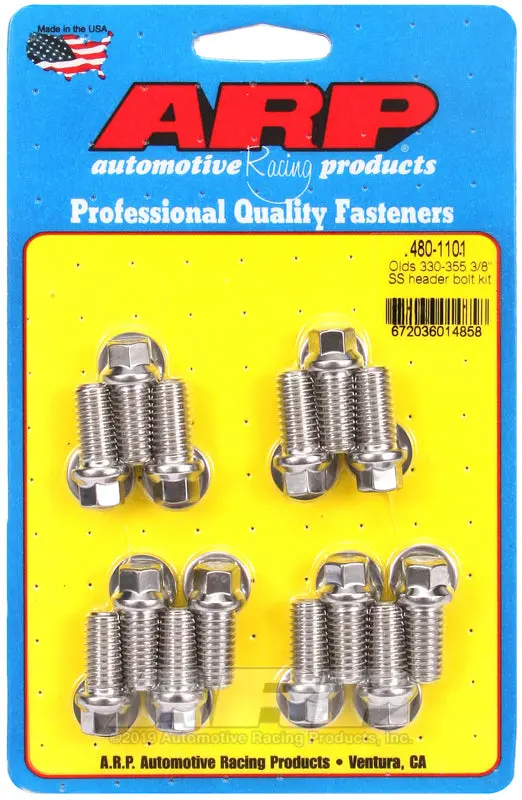 Arp Olds 330-455 3/8In Ss Header Bolt Kit 1