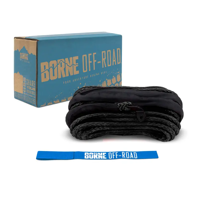 Borne Off-Road Synthetic Rope - 3/8In X 85Ft - Black 1