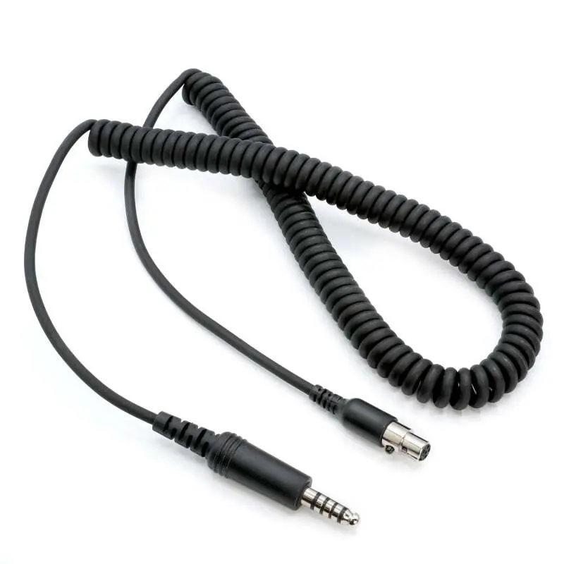 Rugged Radios Firetruck Intercom Headset Coil Cord For Firecom Style Jacks 5 Foot 1