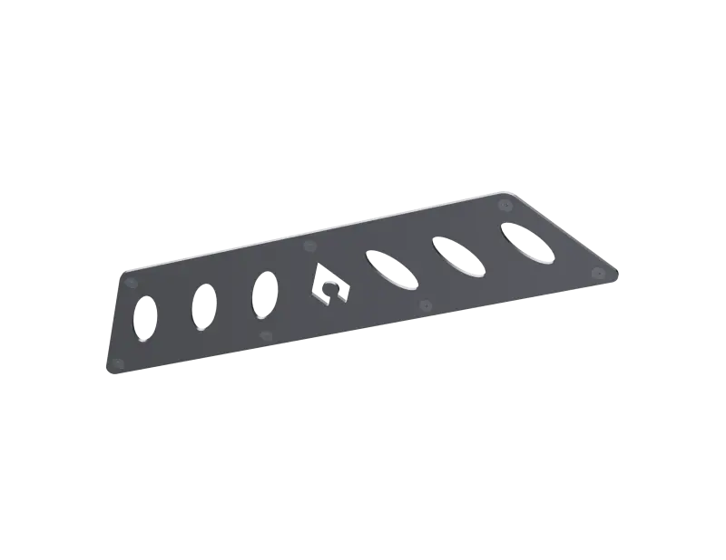 Artec Industries Jeep Jk Bare Steel Nighthawk Mid-Tube Stinger Front Bumper W/ Alum Skid Bare Steel 1