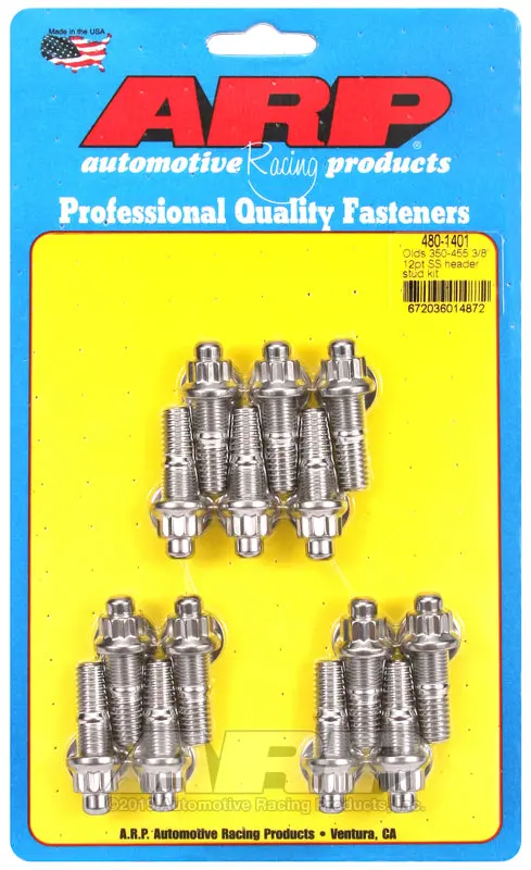 Arp Olds 350-455 3/8In 12Pt Ss Header Bolt Kit 1
