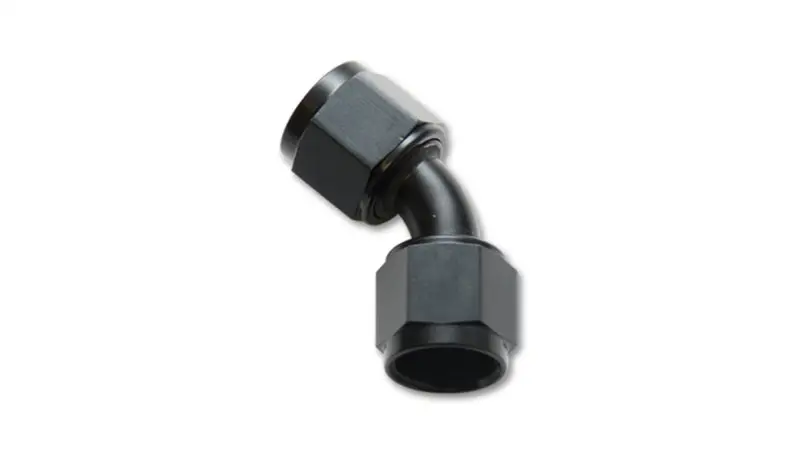 Vibrant -16An Female Flare Swivel Fitting – 45° Angle, Anodized Black (An-To-An) 1