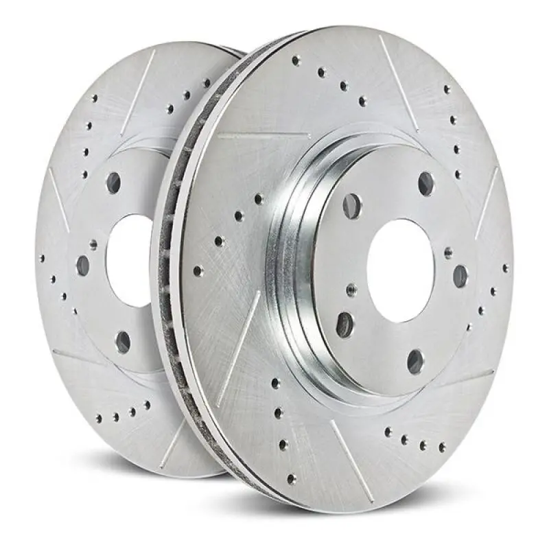 Power Stop 21-23 Chevrolet Express 3500 Rear Right Drilled & Slotted Rotor 1