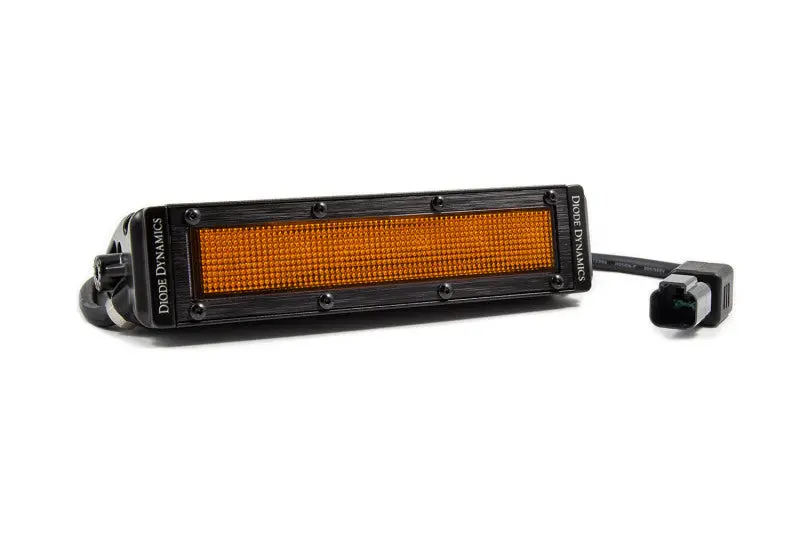 Diode Dynamics 6 In Led Light Bar - Amber Flood Stealth (Single) 1