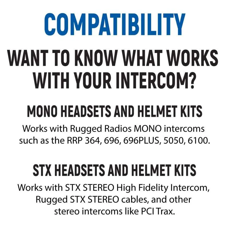 Rugged Radios Rear Seat Expansion Kit With Helmet Kits Or Headsets Stx Stereo / Helmet Kit 1