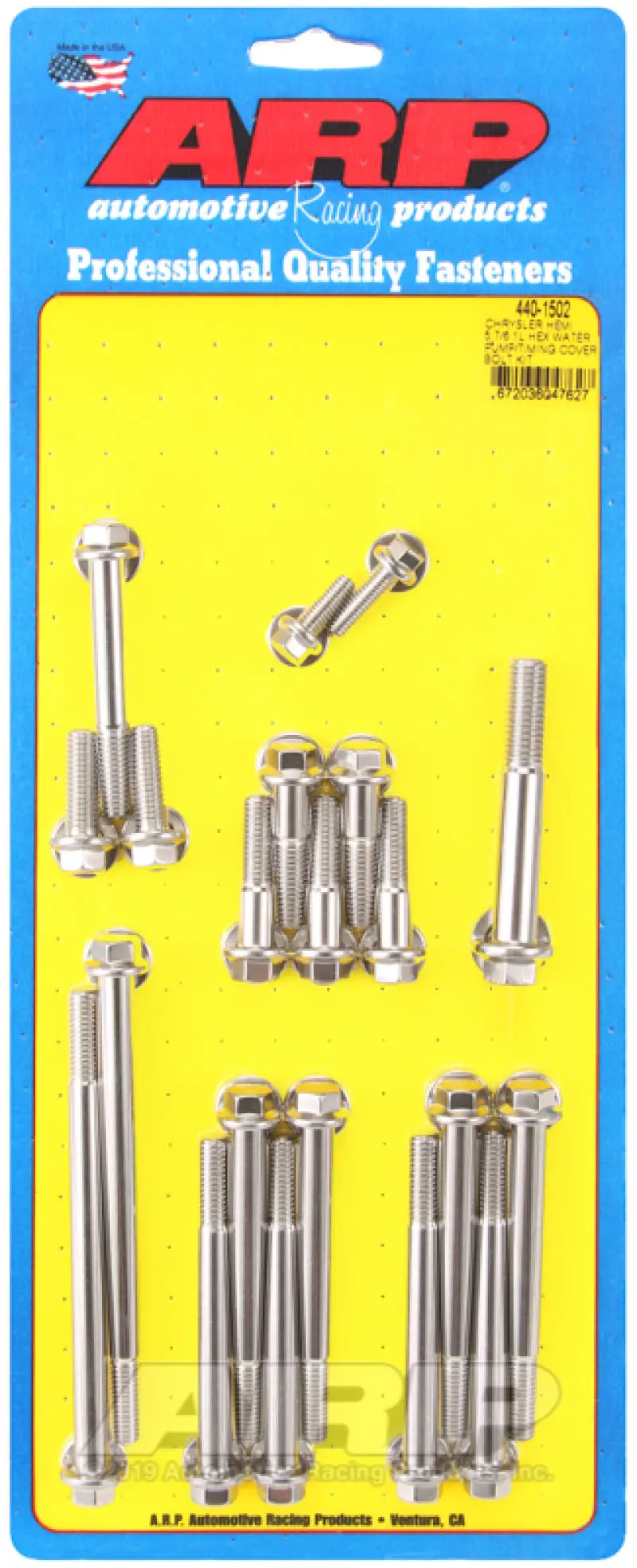Arp Chrysler Hemi 5.7/6.1L Stainless Steel Hex Water Pump/Timing Cover Bolt Kit 1