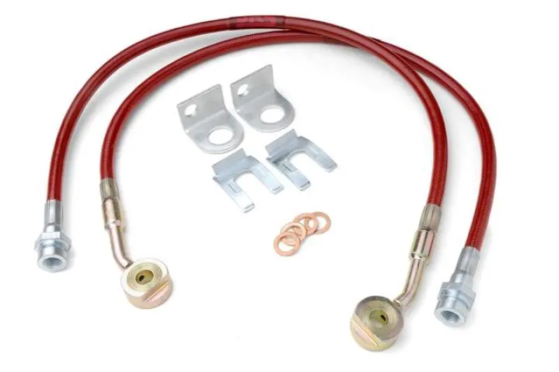 Jks Manufacturing Jeep Wrangler Tj/Lj Hd Extended Brake Line Kit - Front 1