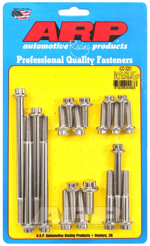 Arp Buick 350 Ss 12Pt Timing Cover And Water Pump Bolt Kit 1