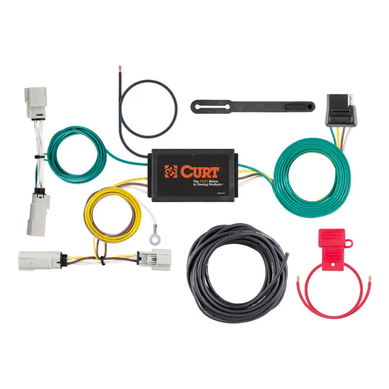 Curt Custom Wiring Harness – For 2017–2018 Lincoln Continental, 4-Way Flat Trailer Output 1