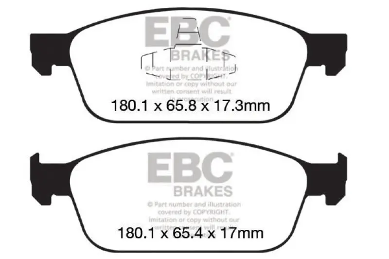 Ebc 12+ Ford Focus 2.0 Turbo St Greenstuff Front Brake Pads 1