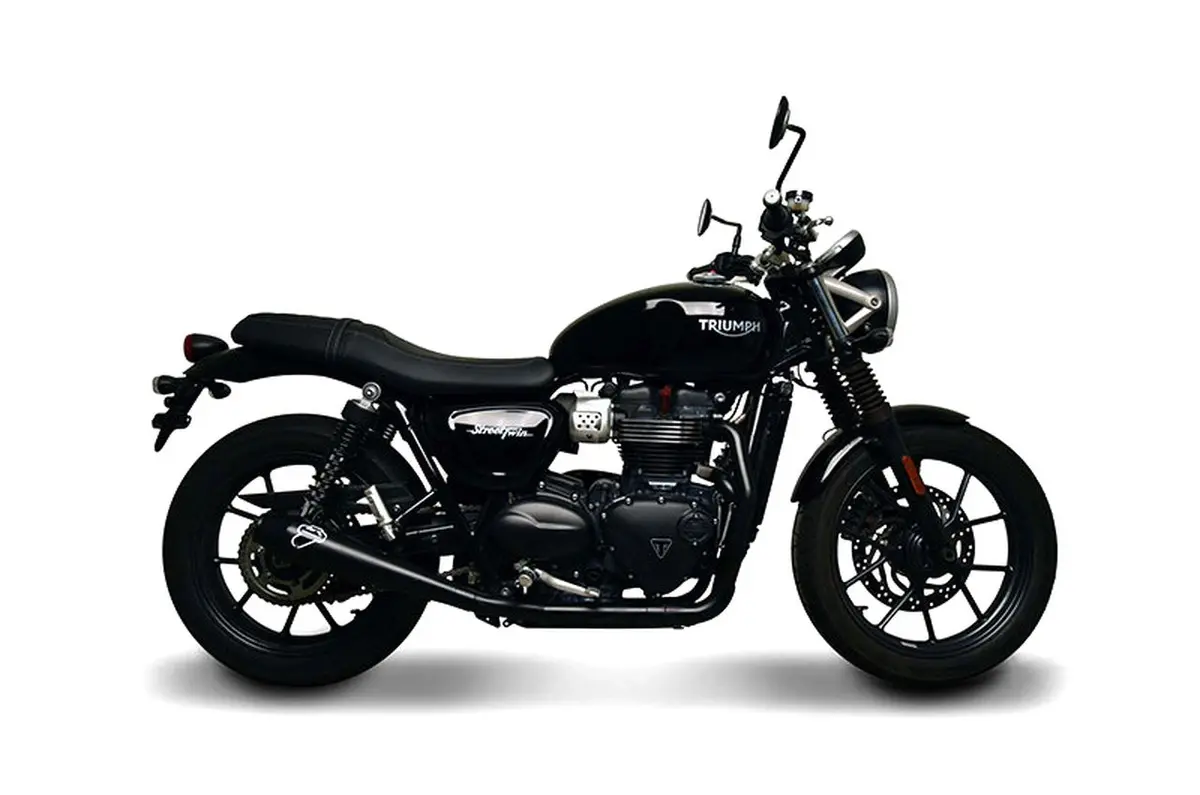Termignoni Black Stainless Steel 2-1 Conical Exhaust System For 2016–20 Triumph Street Twin 900 1