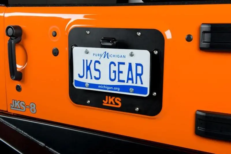 Jks Manufacturing 07-16 Jeep Wrangler Jk License Plate Relocation Kit 1