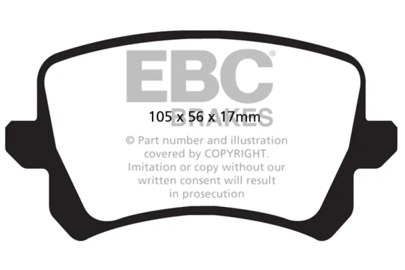 Ebc 15+ Audi Q3 2.0 Turbo Greenstuff Rear Brake Pads 2