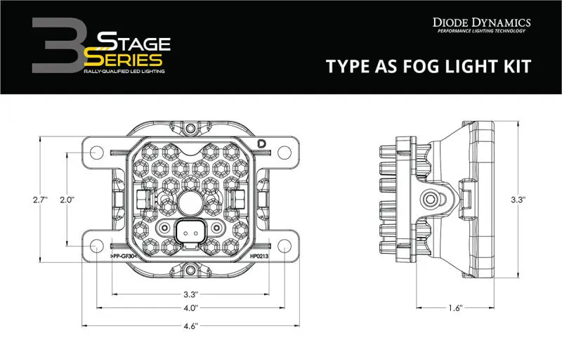 Diode Dynamics Ss3 Pro Type As Kit Abl - Yellow Sae Fog 2