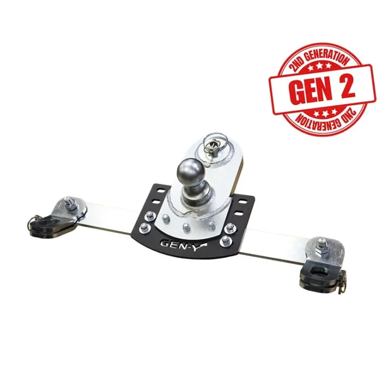 Gen-Y 20-24 Gm Short/Long Bed Goosepuck Ii 5In Offset Ball Puck Mount 25K Tw W/Safety Chain Anchors 1