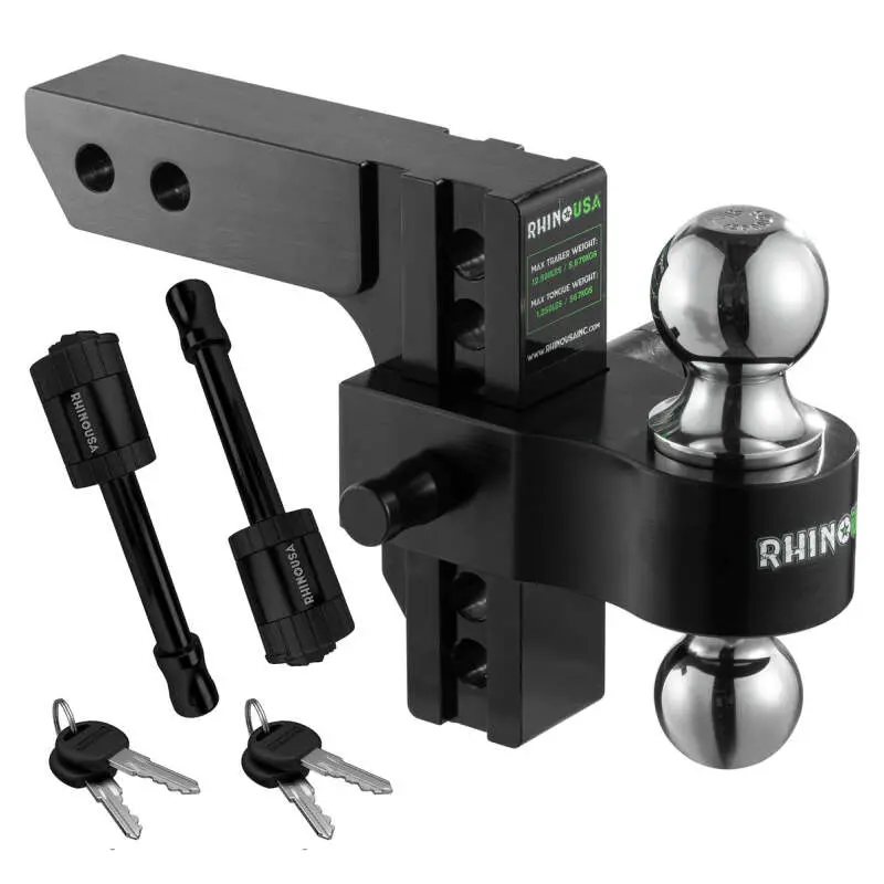 Rhino Usa 6In Heavy Duty Drop Hitch - 2In (Black) 1