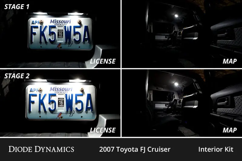 Diode Dynamics 07-14 Toyota Fj Cruiser Interior Led Kit Cool White Stage 2 2