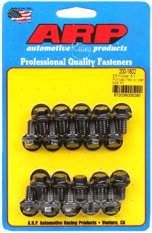 Arp Sb Mopar And Pontiac Hex Oil Pan Bolt Kit 1