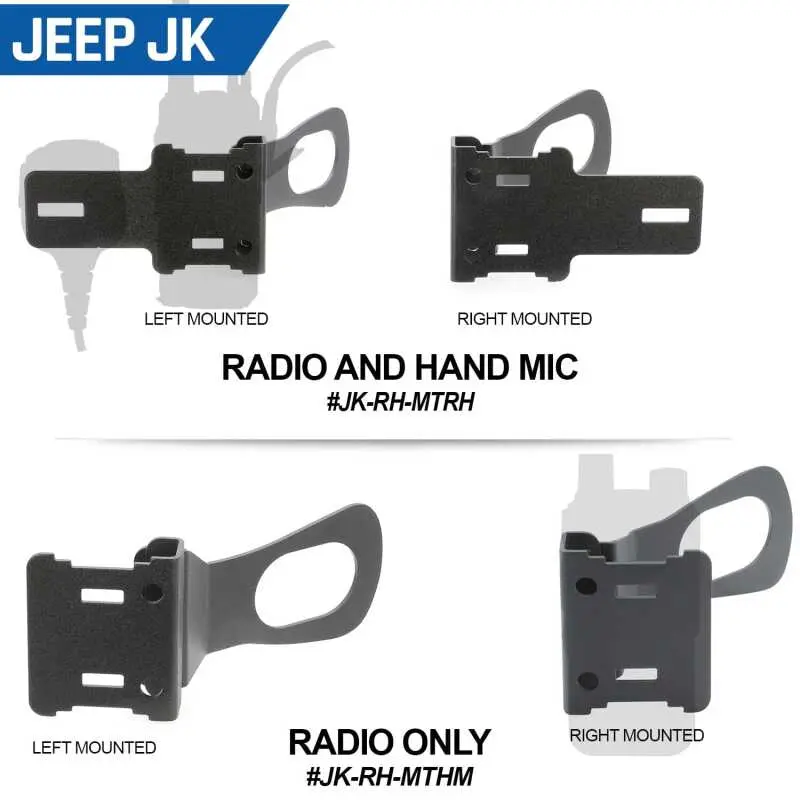 Rugged Radios Jeep Jk/Jku/Jl Handheld Radio Grab Bar Mount - Radio/Hand Mic Mount 1