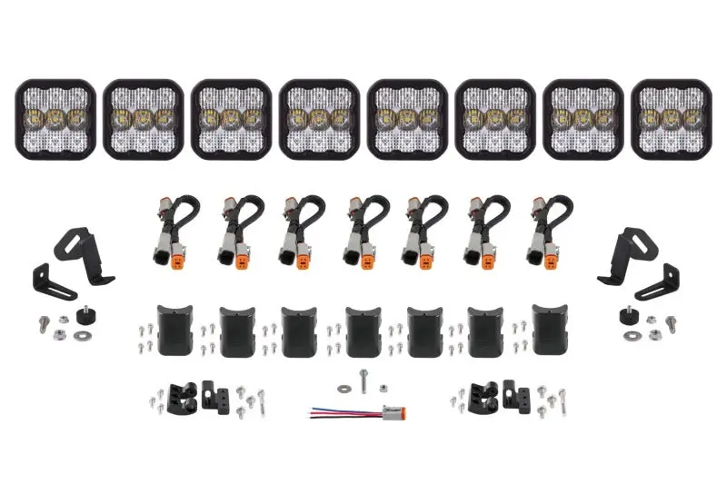 Diode Dynamics Ss5 Sport Universal Crosslink 8-Pod Lightbar - White Combo 1