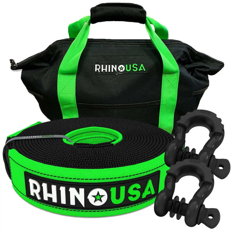 Rhino Usa 30Ft Tow Strap/Shackles Combo 1
