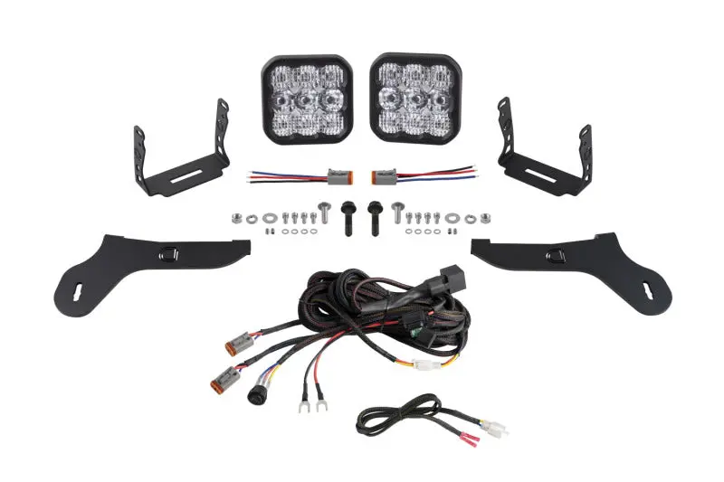 Diode Dynamics 17-20 Ford Raptor Ss5 Bumper Led Pod Light Kit Sport - White Combo 1