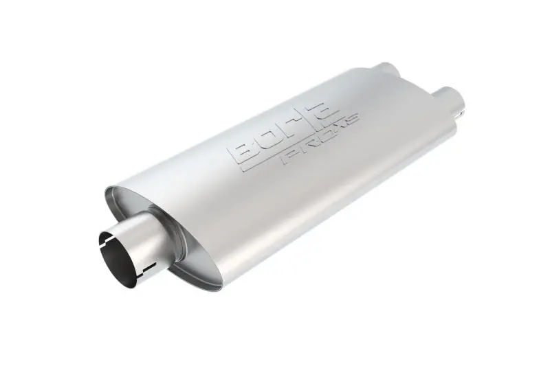 Borla Universal Center/Dual Oval 2.5In In/Dual 2.5In Out 19In X 4In X 9.5In Notched Pro-Xs Muffler 1