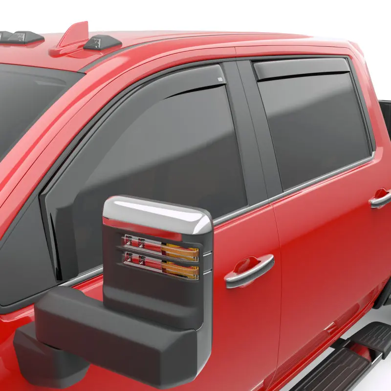 Egr In-Channel Window Visors – Dark Smoke Tint, Fits 2020 Chevrolet Silverado 2500/3500 Hd Double Cab 1