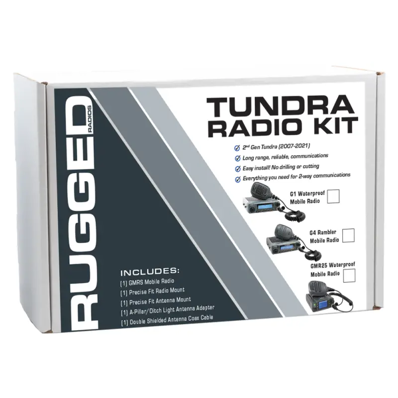 Rugged Radios Toyota Tundra Two-Way Gmrs Mobile Radio Kit 25 Watt - Gmr25 Waterproof 1