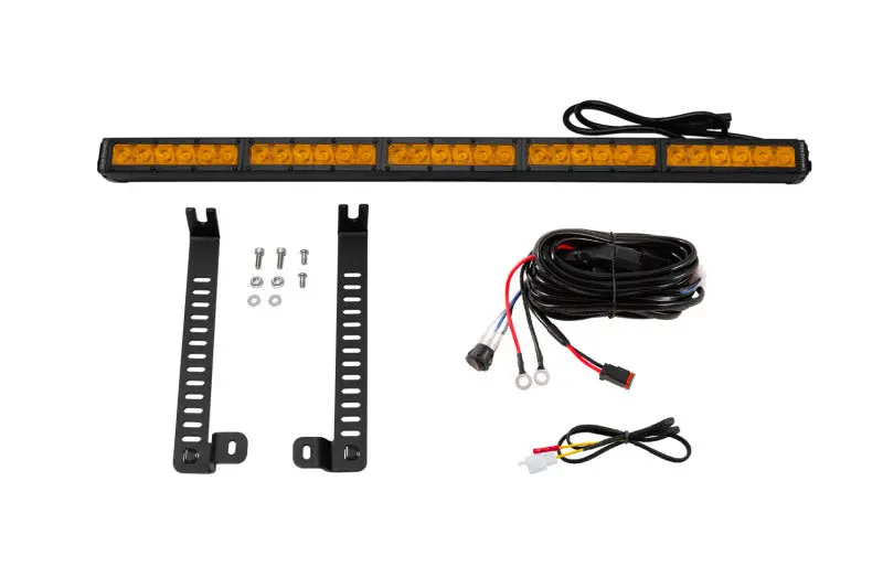 Diode Dynamics 14-19 Toyota 4Runner Ss30 (Single) Stealth Lightbar Kit - Amber Driving 1