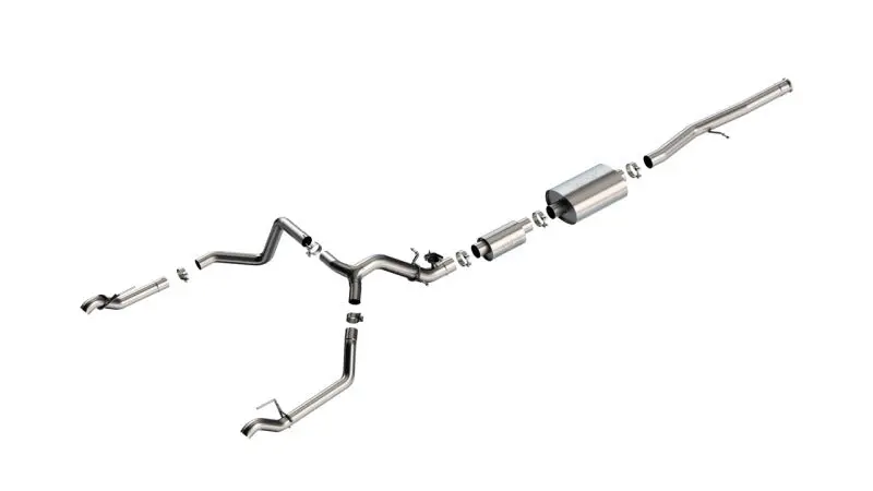 Borla 2024 Chevy Silverado 1500 6.2L V8 S-Type Catback Exhaust W/ Simulator (Use Fact. Fascia Tips) 1