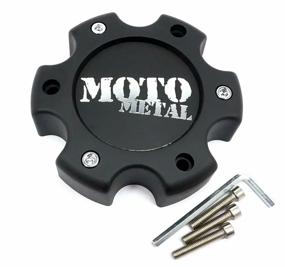 Moto Cap Matte Black 6X135 - New Logo 1