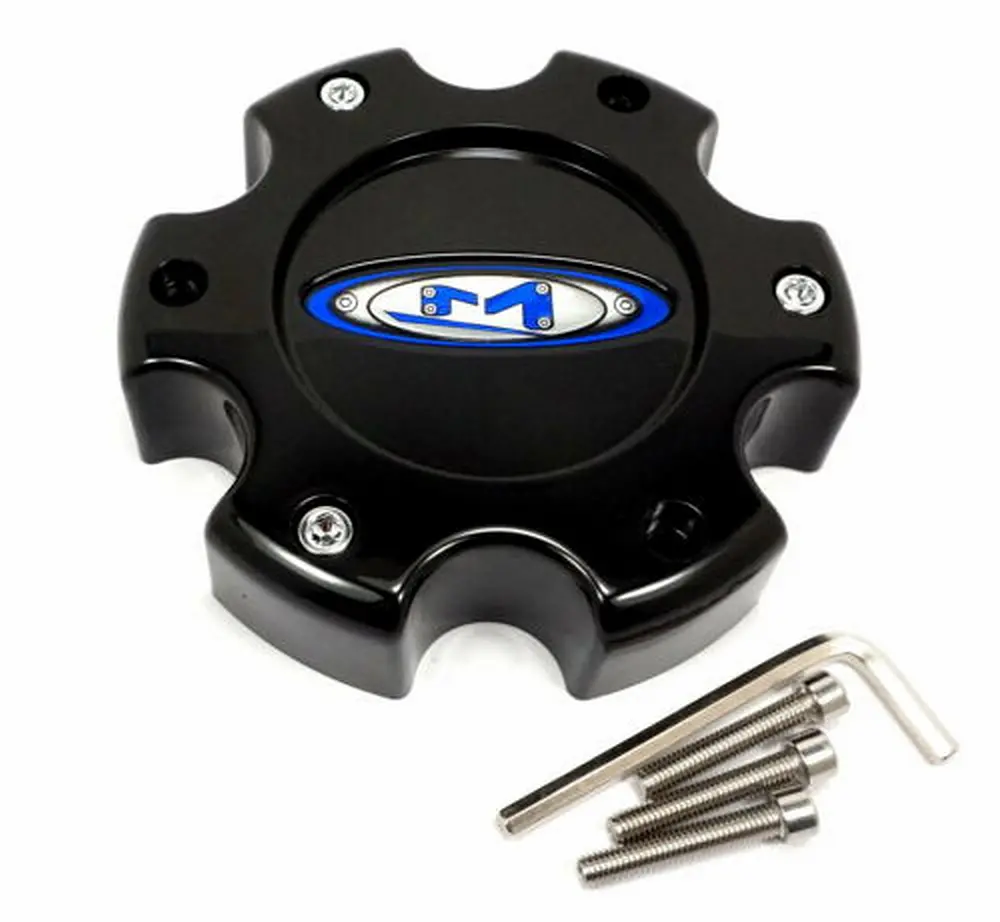 Mo951 Cap Blk 6X5.5 +18 - Blue Oval Logo 1