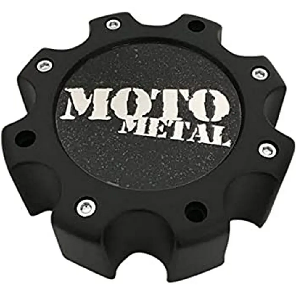 Moto Cap Matte Black 8 Lug - New Logo 1