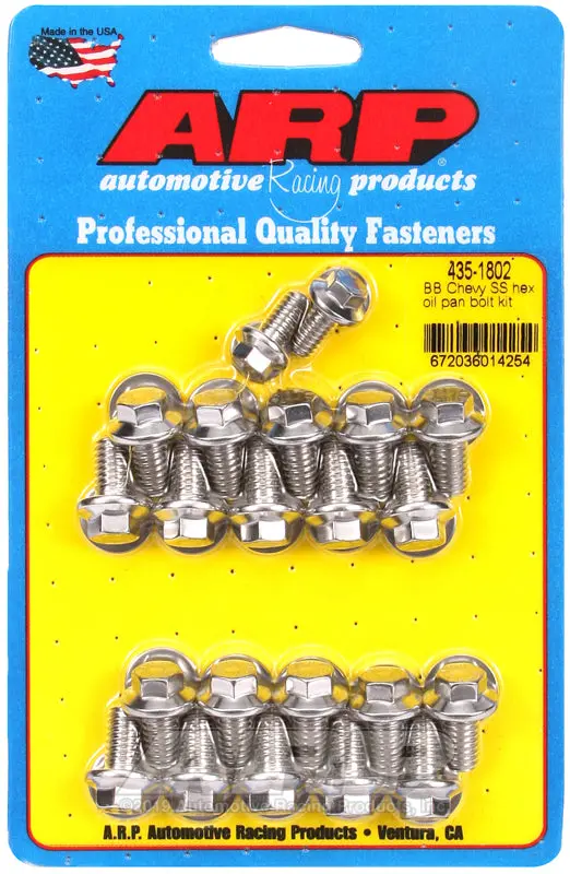 Arp Bb Chevy Ss Hex Oil Pan Bolt Kit 1