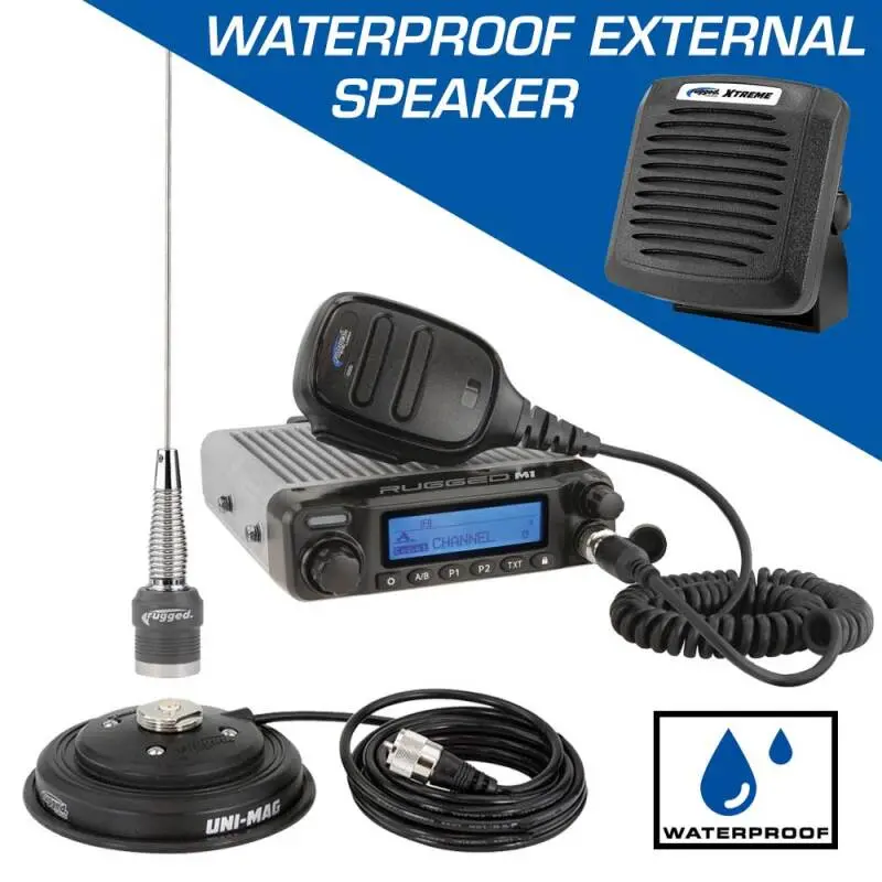 Rugged Radios Radio M1 Race Series - Hi-Power Waterproof Bus Band Mobile Radio Kit W/ Ext Speaker 1