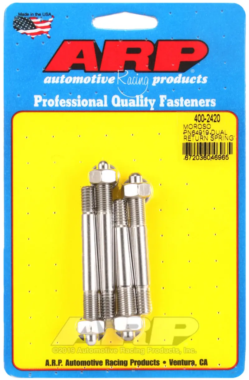 Arp Moroso 64919 Dual Return Spring W/ 1In Spacer Plate Ss Carb Stud Kit 1